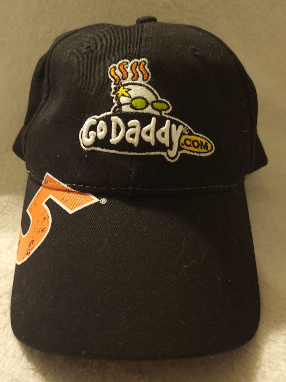 NASCAR Go Daddy #5 Mark Martin Adjustable Hat Motorsport Fan Gear Embroider Vtg - Picture 1 of 8